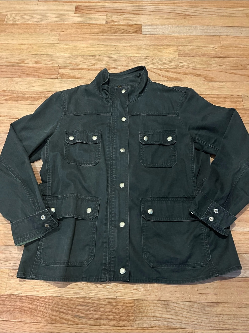 Jcrew Factory size Large Women's Olive Utility Jacket with Snap Front